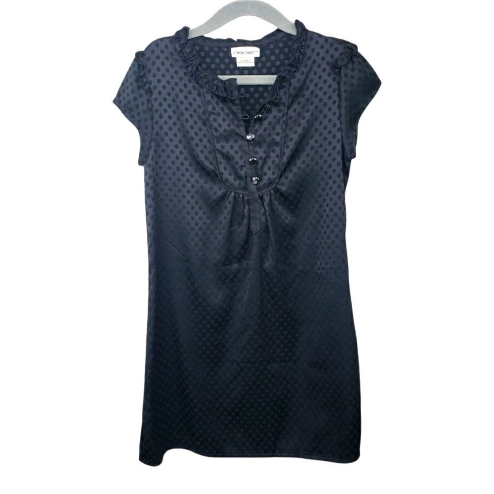 CHEROKEE Short Sleeve Casual Dress Black Size 6